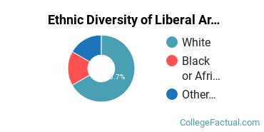 Ethnic Diversity of Liberal Arts / Sciences & Humanities Majors at Anderson University Indiana