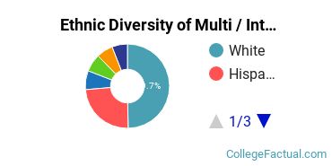 Ethnic Diversity of Multi / Interdisciplinary Studies Majors at Arizona State University - Tempe
