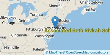 Location of Associated Beth Rivkah Schools