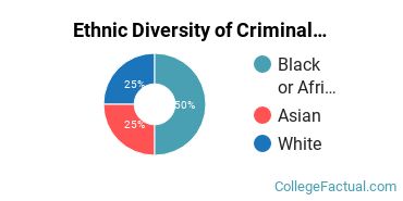 Ethnic Diversity of Criminal Justice & Corrections Majors at Bay State College