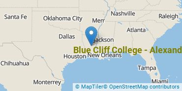 Location of Blue Cliff College - Alexandria