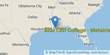 Location of Blue Cliff College - Metairie