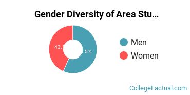 BYU Gender Breakdown of Area Studies Bachelor's Degree Grads