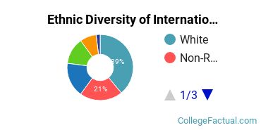 Ethnic Diversity of International Relations & National Security Majors at Brown University
