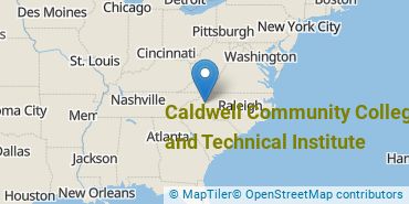 Location of Caldwell Community College and Technical Institute