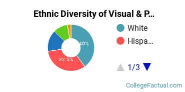 Ethnic Diversity of Visual & Performing Arts Majors at California Lutheran University