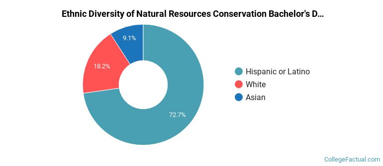 Ethnic diversity of Natural Resources Conservation majors at California State University-Fresno
