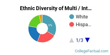Ethnic Diversity of Multi / Interdisciplinary Studies Majors at California State University - Long Beach