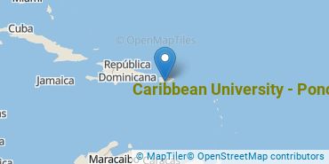 Location of Caribbean University - Ponce