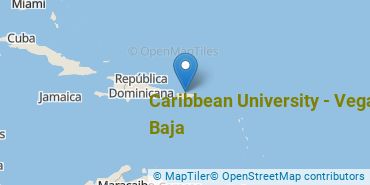 Location of Caribbean University - Vega Baja