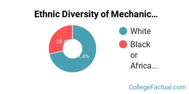 Ethnic Diversity of Mechanic & Repair Technologies Majors at Central Alabama Community College