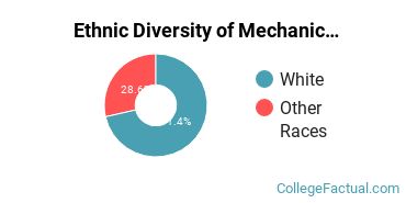 Ethnic Diversity of Mechanic & Repair Technologies Majors at Central Arizona College
