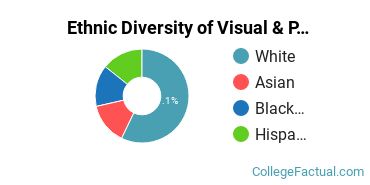 Ethnic Diversity of Visual & Performing Arts Majors at Central College