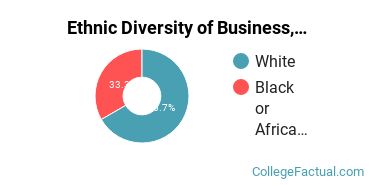 Ethnic Diversity of Business, Management & Marketing Majors at Cisco College