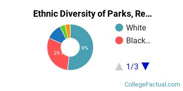 Ethnic Diversity of Parks, Recreation, Leisure, & Fitness Studies Majors at Coker College