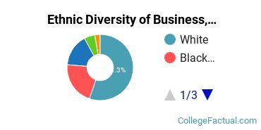 Ethnic Diversity of Business, Management & Marketing Majors at Curry College