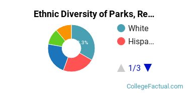 Ethnic Diversity of Parks, Recreation, Leisure, & Fitness Studies Majors at Dallas Baptist University