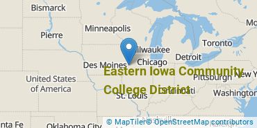 Location of Eastern Iowa Community College District