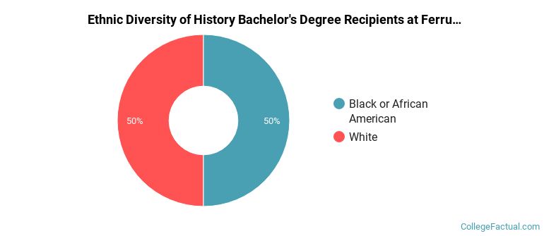 Ethnic diversity of History majors at Ferrum College