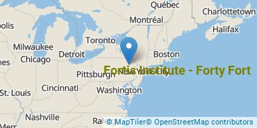 Location of Fortis Institute - Forty Fort
