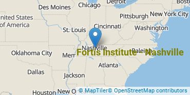 Location of Fortis Institute - Nashville