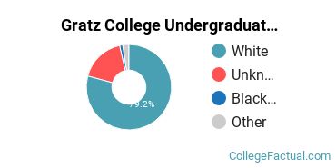 Gratz College Undergraduate Racial-Ethnic Diversity Pie Chart