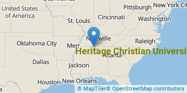 Location of Heritage Christian University