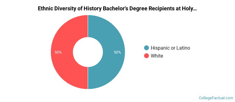 Ethnic diversity of History majors at Holy Cross College