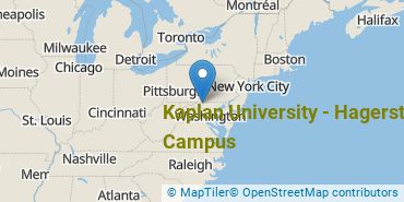Location of Kaplan University - Hagerstown Campus
