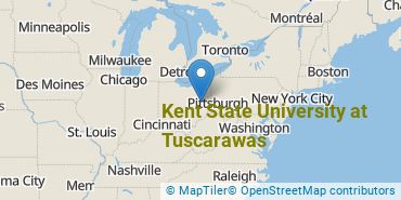Location of Kent State University at Tuscarawas