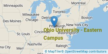 Location of Ohio University - Eastern Campus