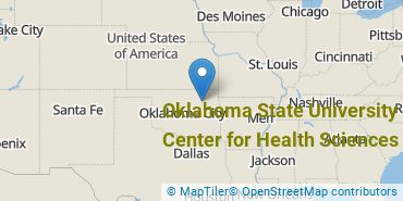 Location of Oklahoma State University Center for Health Sciences