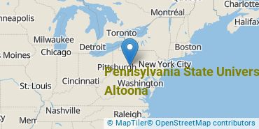 Location of Pennsylvania State University - Altoona