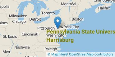 Location of Pennsylvania State University - Harrisburg