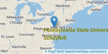 Location of Pennsylvania State University - Schuylkill