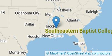 Location of Southeastern Baptist College
