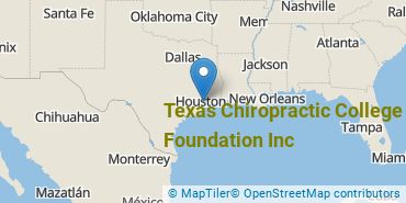 Location of Texas Chiropractic College Foundation Inc