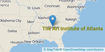 Location of The Art Institute of Atlanta