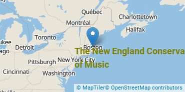 Location of The New England Conservatory of Music