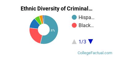 Ethnic Diversity of Criminal Justice & Corrections Majors at University of Houston - Downtown