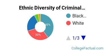Ethnic Diversity of Criminal Justice & Corrections Majors at University of Houston - Downtown