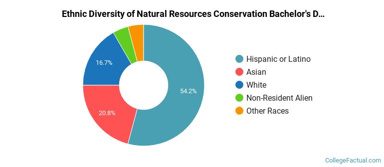 Ethnic diversity of Natural Resources Conservation majors at University of Houston